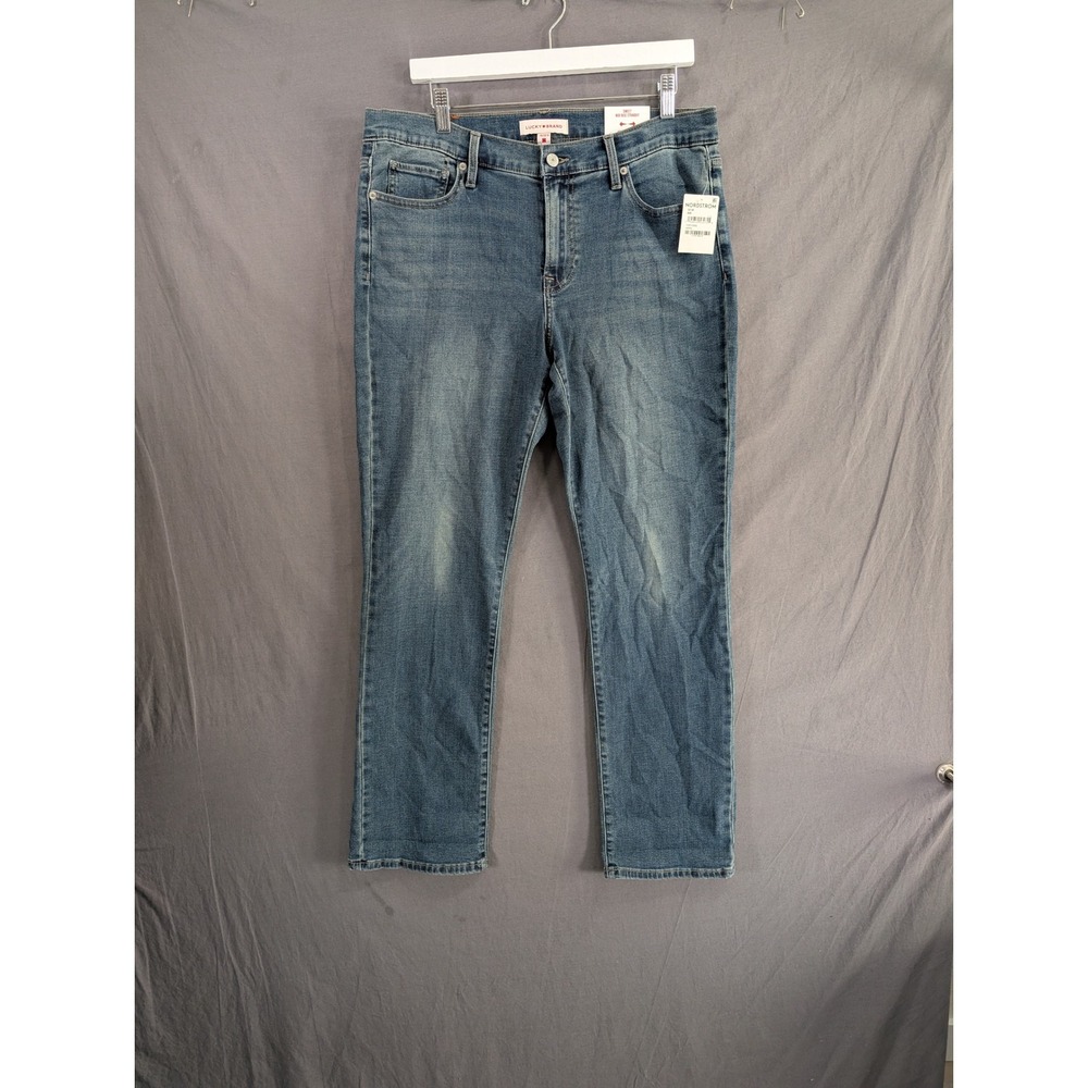 Lucky Brand Sweet Mid Rise Straight Jeans 14/32 Ankle Blue 7WP10689